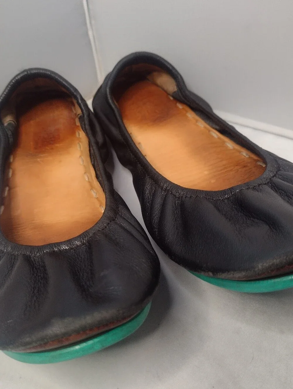 Tieks Women's Black Leather Ballet Flats Size 7 Shoes A21